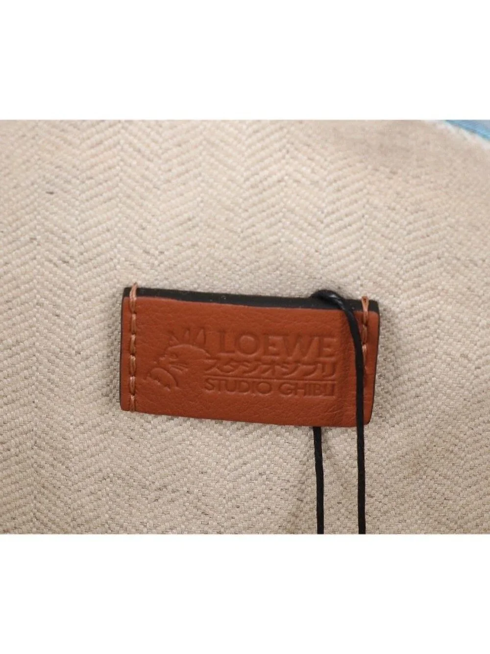 Loewe x Howl's Moving Castle Sophie and Calcifer Drawstring Pouch Blue